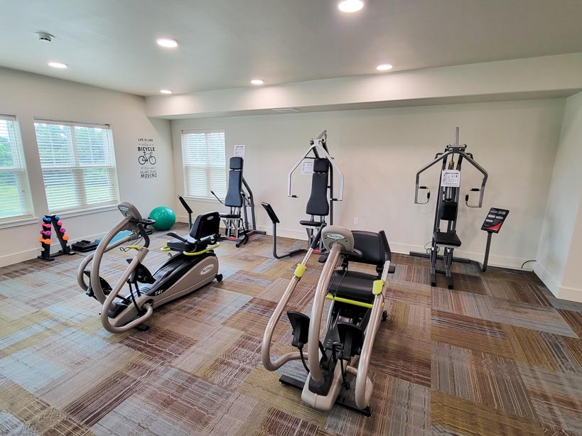 The fitness center at StoneRidge